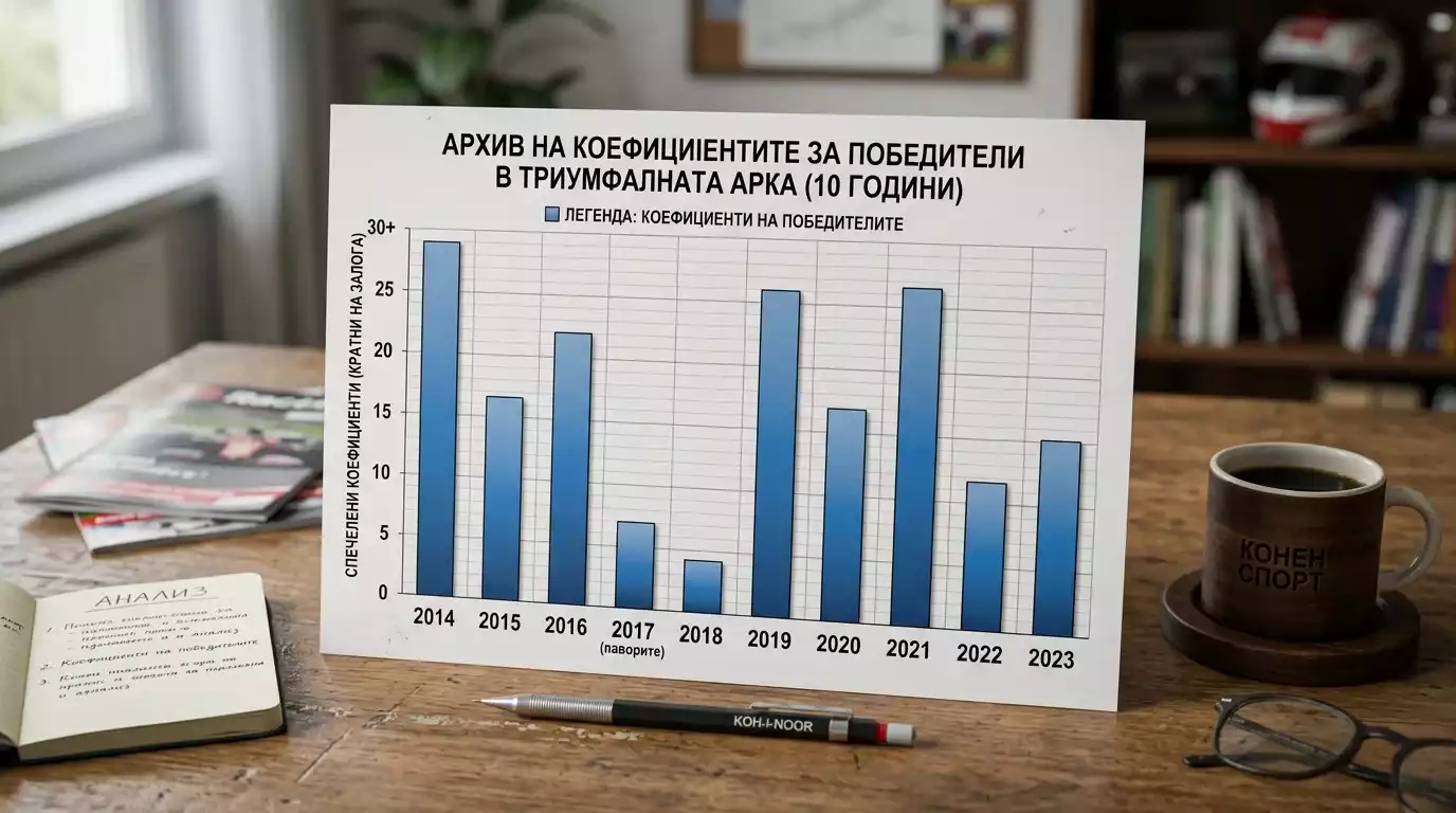 Статистики за WIN% на фаворитите Prix de l'Arc de Triomphe исторически