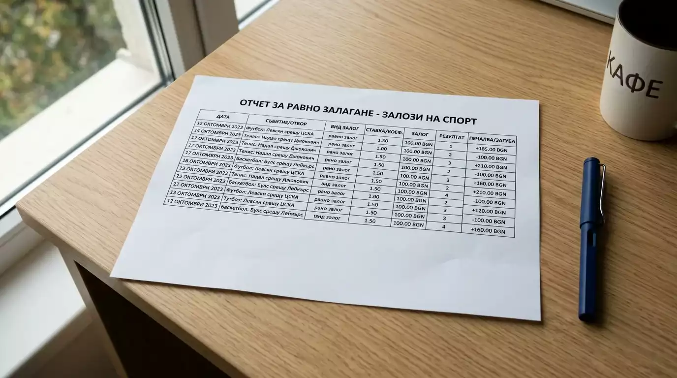 Flat staking залогов дневник Excel за управление на банкрол при залози