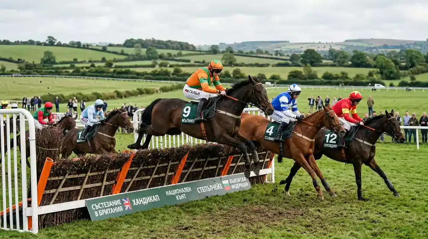 Handicap при Jump конни надбягвания National Hunt специфики UK
