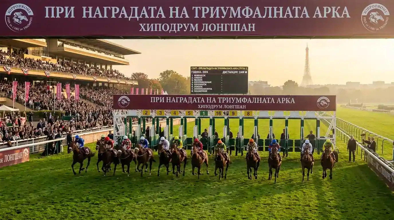 Longchamp писта Prix de l'Arc de Triomphe 2400 метра октомври