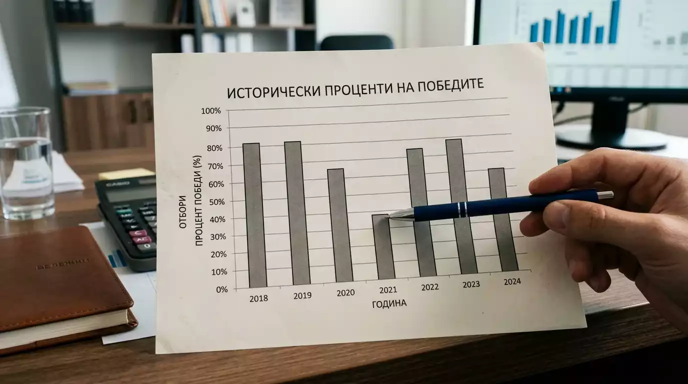 Статистики WIN% на фаворита Grand National исторически данни