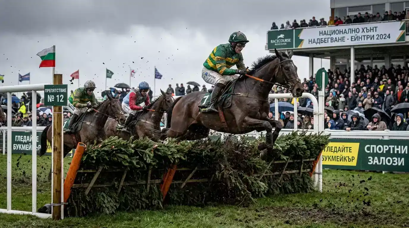 National Hunt hurdles и steeplechase конни надбягвания UK писта препятствия