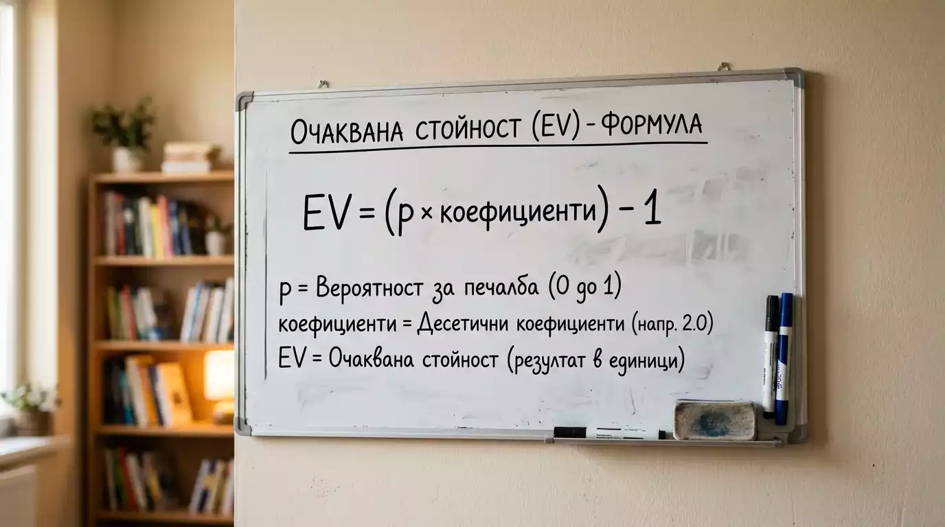 Формула за value залог EV expected value конни надбягвания